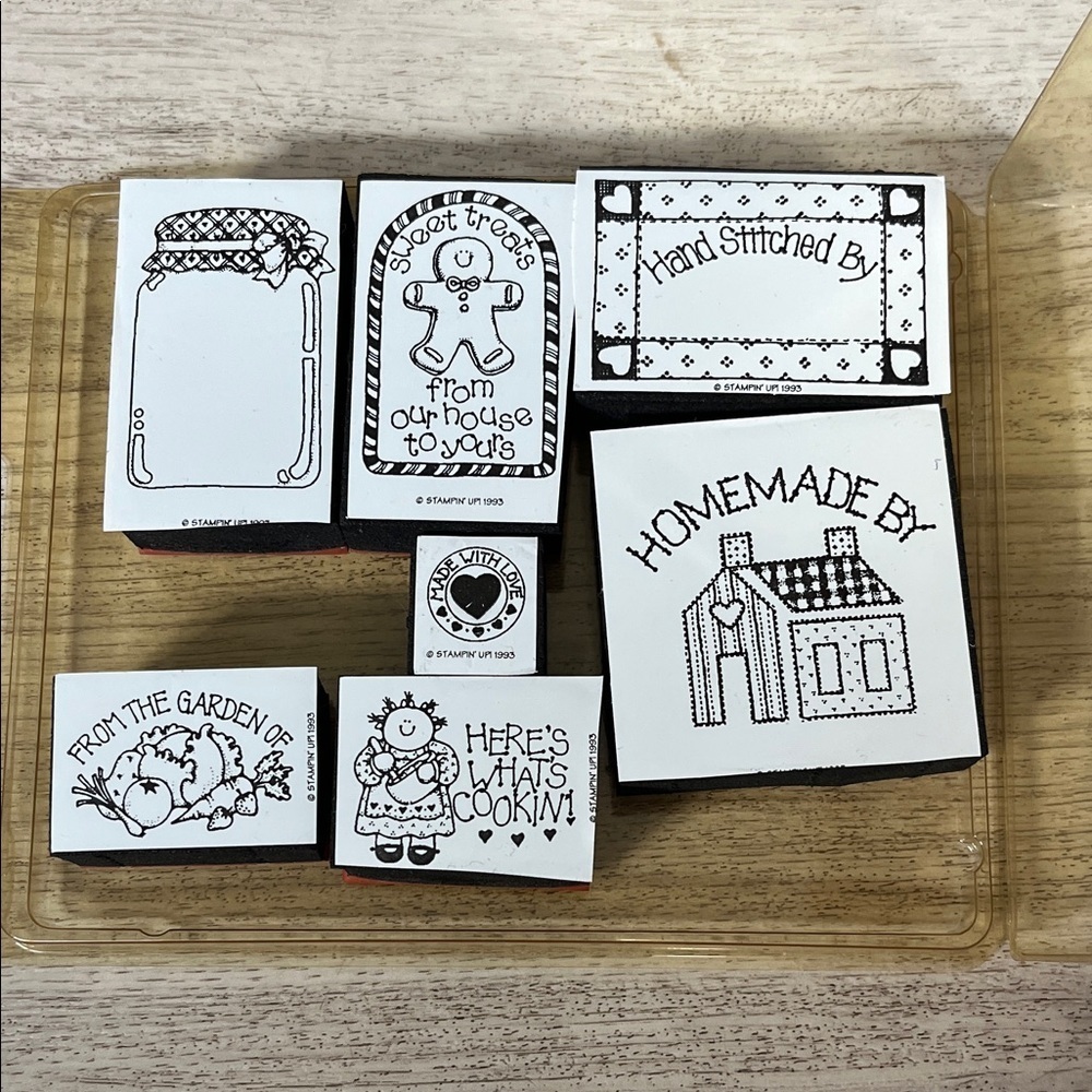 Stampin' Up! Retired stamps hand made / homemade stamps